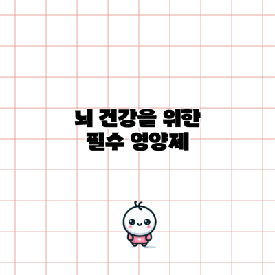 뇌 건강을 위한 필수 영양제