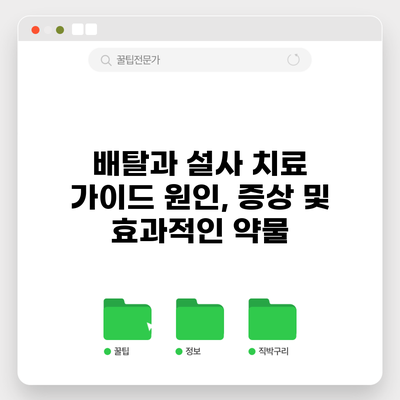 배탈과 설사 치료 가이드: 원인, 증상 및 효과적인 약물