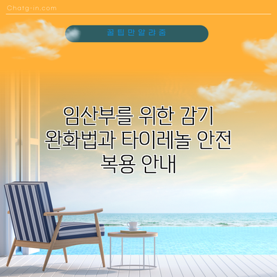임산부를 위한 감기 완화법과 타이레놀 안전 복용 안내