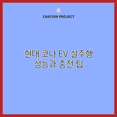 현대 코나 EV: 실주행 성능과 충전 팁