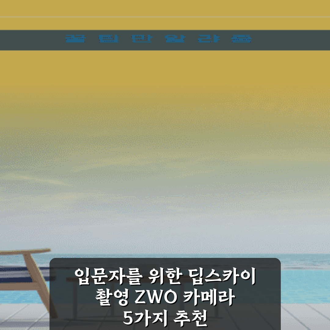 입문자를 위한 딥스카이 촬영 ZWO 카메라 5가지 추천