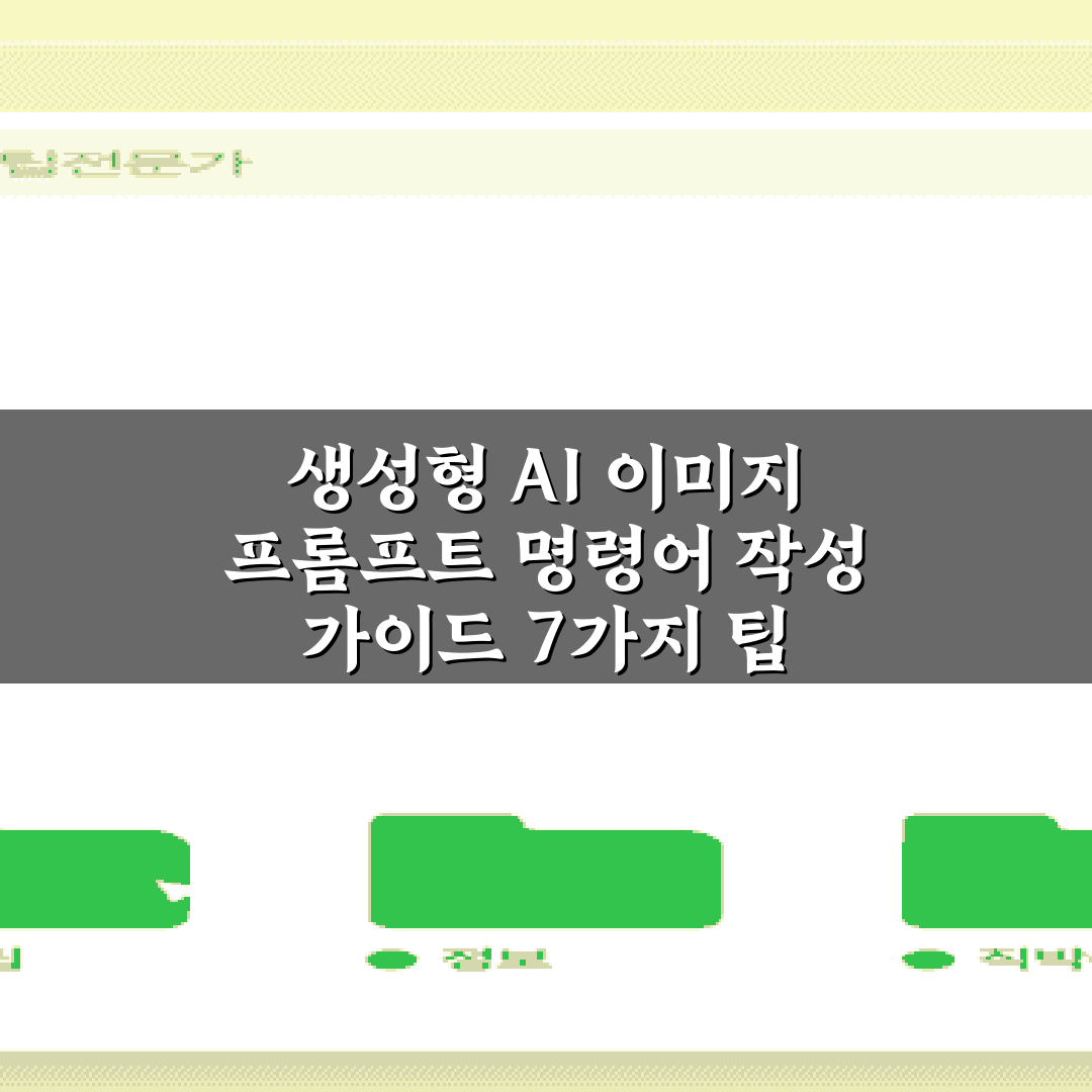 생성형 AI 이미지 프롬프트 명령어 작성 가이드 7가지 팁