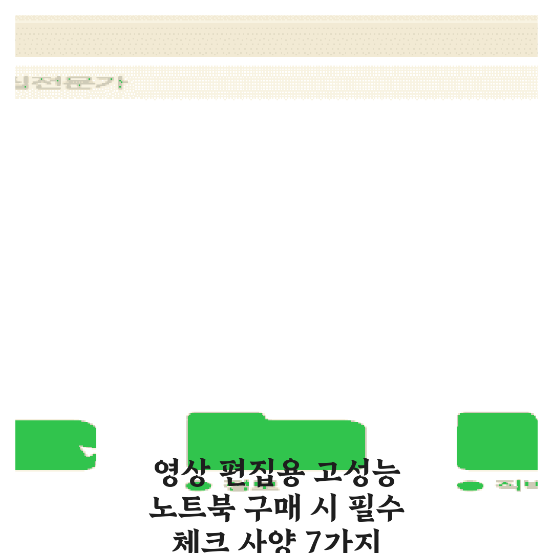영상 편집용 고성능 노트북 구매 시 필수 체크 사양 7가지 총정리