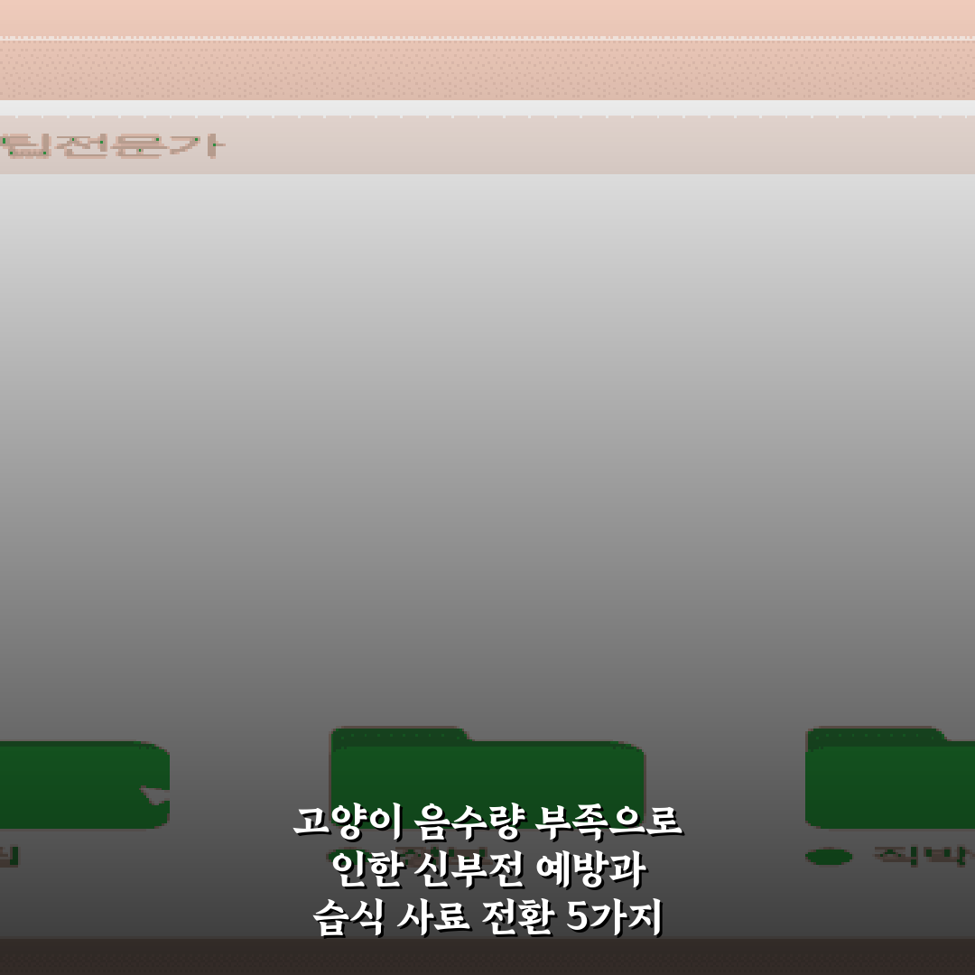 고양이 음수량 부족으로 인한 신부전 예방과 습식 사료 전환 5가지 방법
