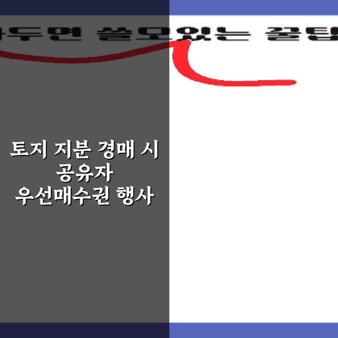 토지 지분 경매 시 공유자 우선매수권 행사 절차 안내: 5가지 핵심 포인트
