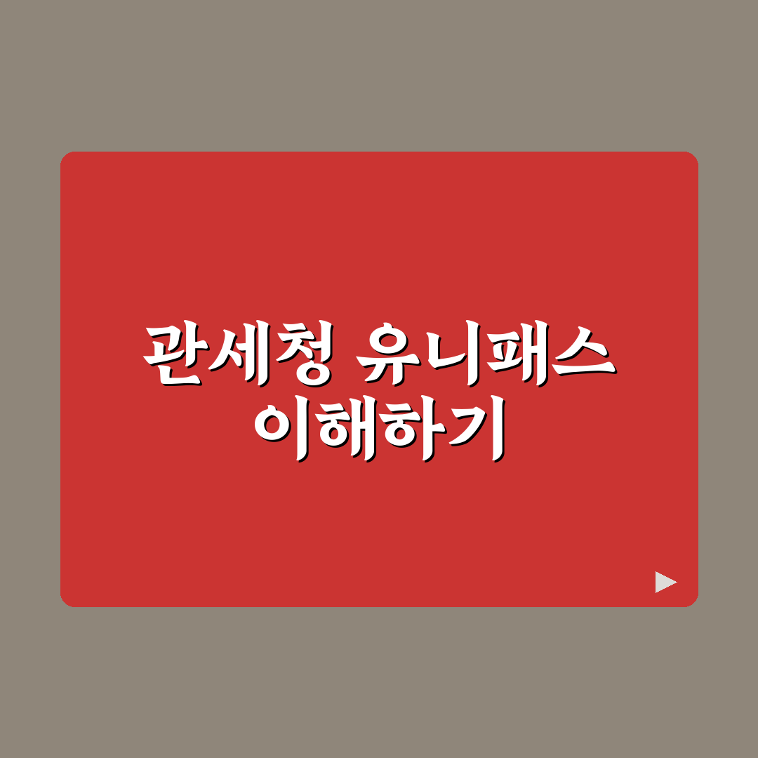 관세청 유니패스 사용법과 꿀팁 쉽게 정리
